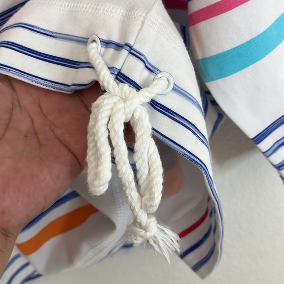 T by Talbots Drawstring Top Stripes - Picture 6 of 7